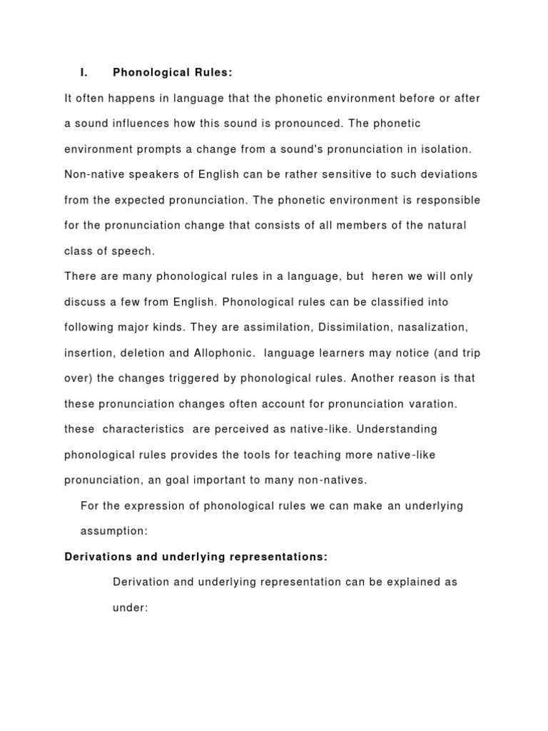 Phonological Rules In English Pdf