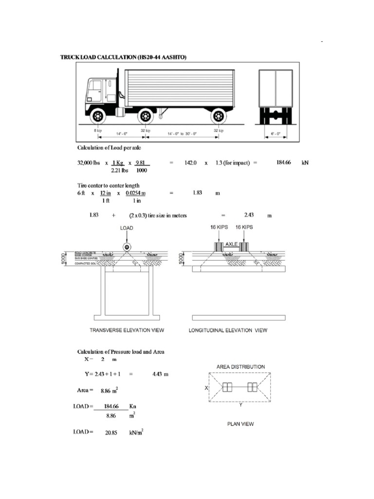 AASHTO Truck Loadings On Trench | PDF