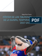 Diego Ricol Freyre: Róster de Los Tiburones de La Guaira Temporada 2017-2018