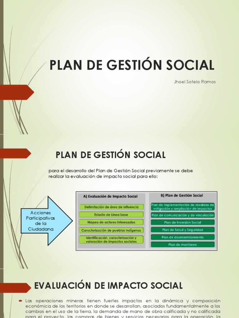 Plan de Gestion Social | PDF | Minería | La seguridad