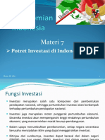7 TM Potret Investasi Di Indonesia
