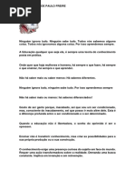 Pensamentos de Paulo Freire