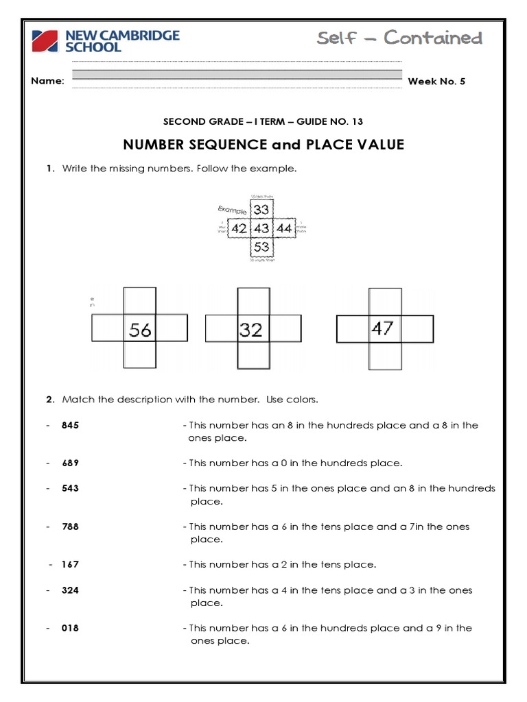 Second Grade Number Sequence Guide | PDF