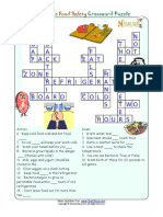 Crossword Puzzle Kids Healthy Words Food Safety AK