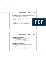 Limitations of The T-Test: Testing Differences Between Group Means