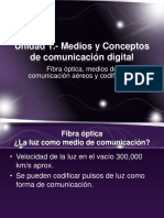 Unidad 1 Fibra Optica, Medios Aereos y Codigos de Linea