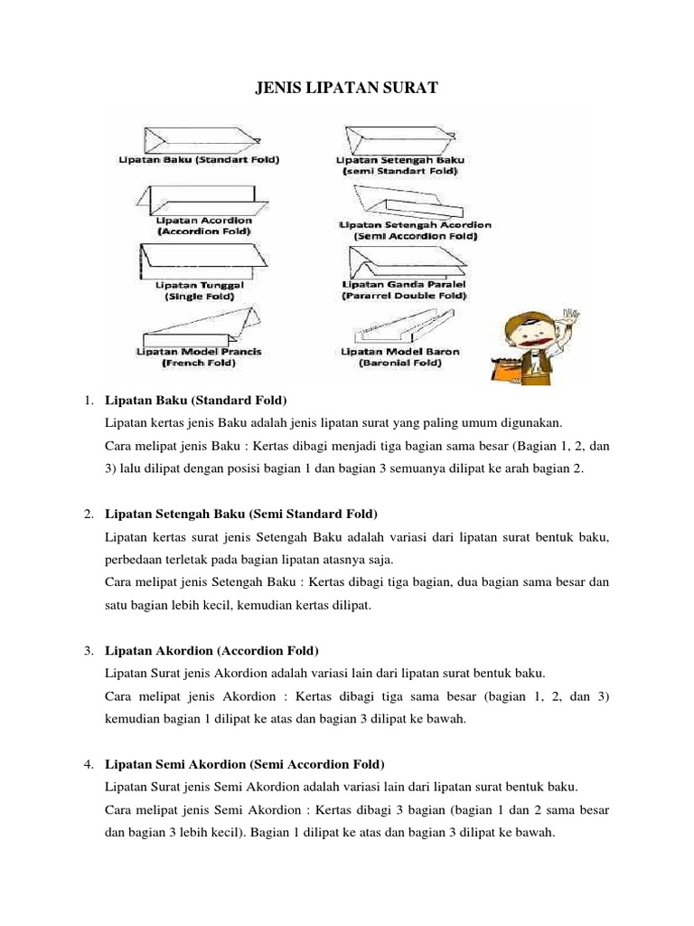 Jenis Lipatan Surat Accordion Fold