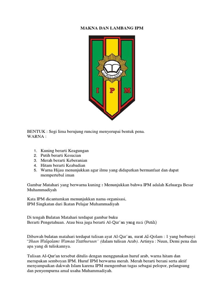Makna Dan Lambang Ipm Pdf