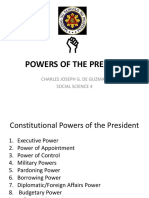 The Powers of The President