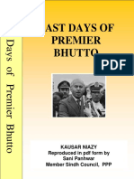 Last Days of Premier Bhutto Written by Kosar Niyazi