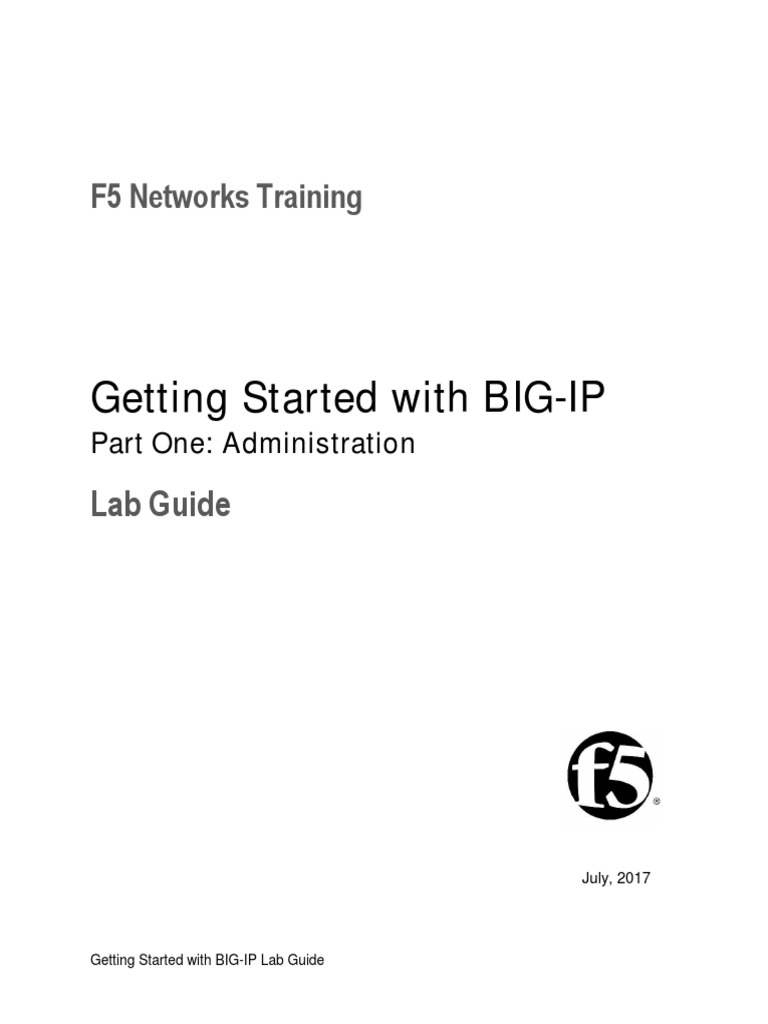 Getting Started BIG IP Part1 Setup Lab Guide | PDF | Public Key ...