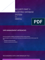 Security Part II  Auditing Database System.pptx