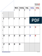Kalender November 2017 Kleine Ziffern