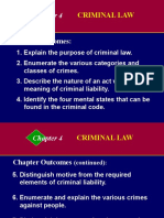 Chapter Outcomes:: Criminal Law