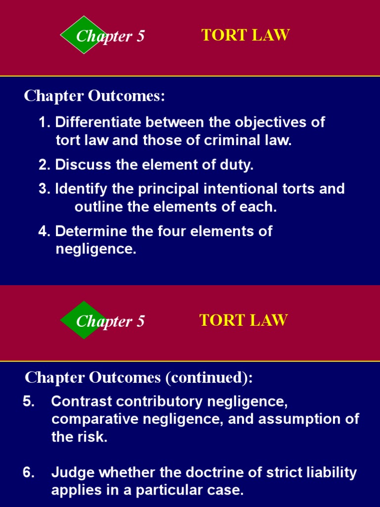 Elements of Negligence in Tort Law | PDF | Tort | Damages