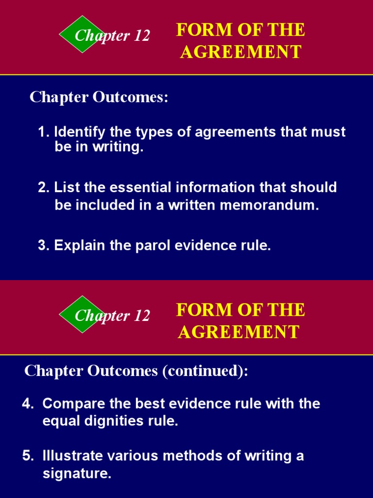 Key Rules for Written Contracts | PDF | Signature | Legal Concepts