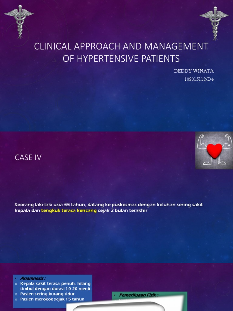 Clinical Approach and Management of Hypertensive Patients Deddy Winata