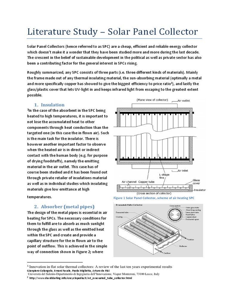 Solar Panel Collector Study Overview | PDF | Thermal Insulation | Solar ...