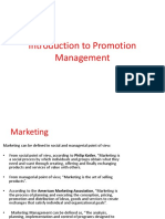Introduction To Promotion Management