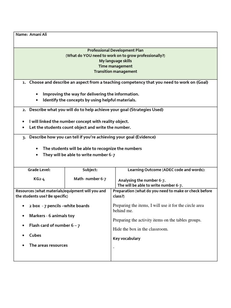 number 6-7 lesson plan | Lesson Plan | Education Theory | Free 30-day ...