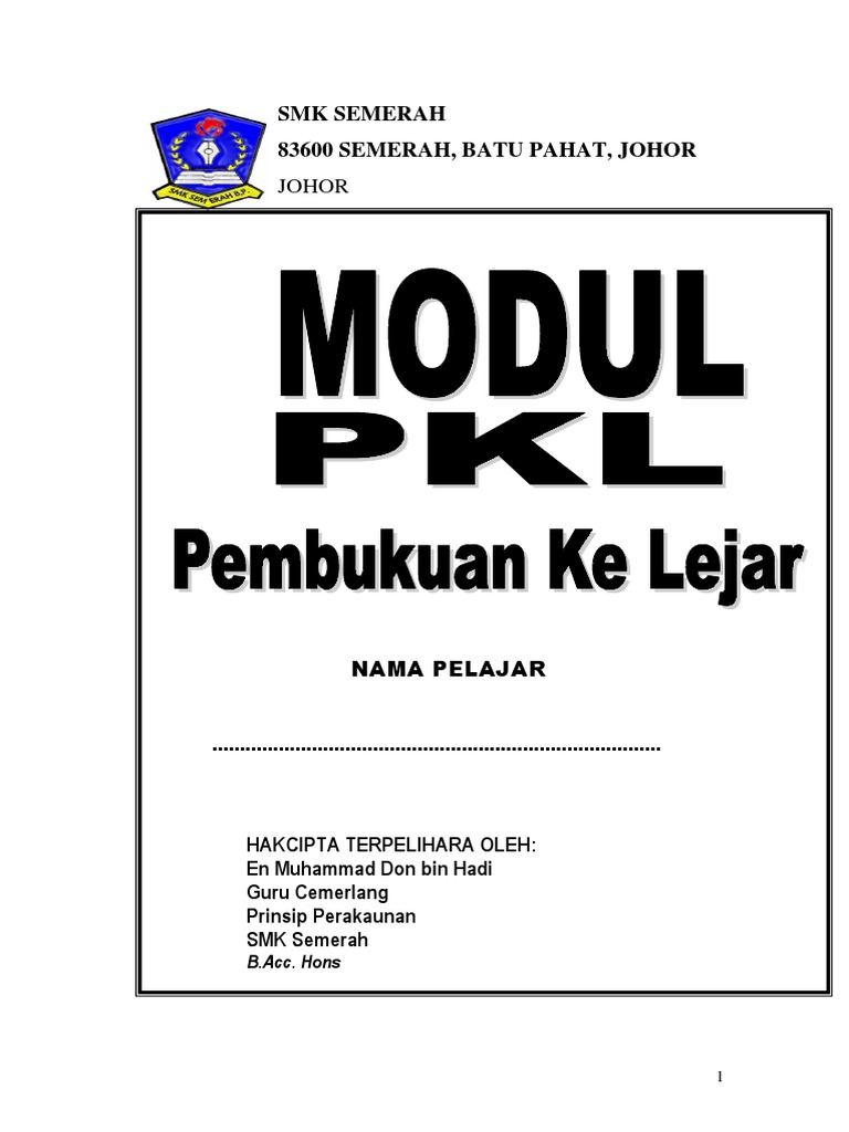 Contoh Pembukuan Ke Lejar Akaun | PDF | Pengelolaan Keuangan & Uang | Hukum