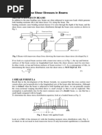 Tranverse Shear Stress in Beams Notes