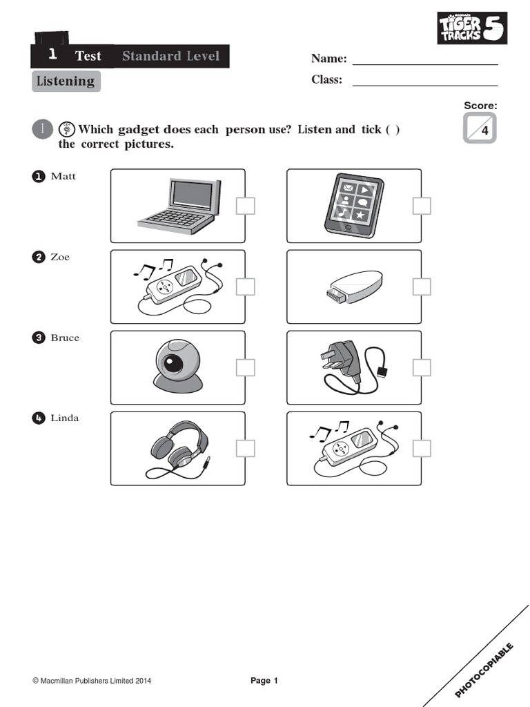 Tiger Team 4 Unit 6 Test Tiger Tracks 5 Test Unit 1 | Video Games | Leisure