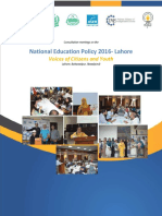 Education Policy 2016Punjab Report NEP