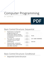 Computer Programming: 06 - LOOPING