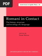 Yaron Matras Ed. Romani in Contact the History, Structure and Sociology of a Language