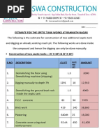 Rain Water Harvesting BOQ | PDF | Concrete | Soil