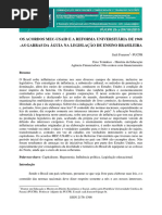 OS ACORDOS MEC-USAID E A REFORMA UNIVERSITÁRIA DE 1968