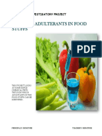 Chemistry Investigatory On Study of Adulterants in Food Stuffs