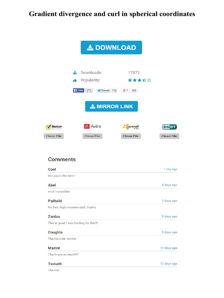 Gradient Divergence And Curl In Spherical Coordinates Pdf