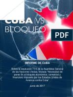 Informe de Cuba Sobre Bloqueo 2017 Español