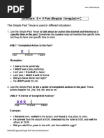 Simple Past Tense Handout