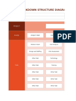 Work Breakdown Structure Diagram Template: Project