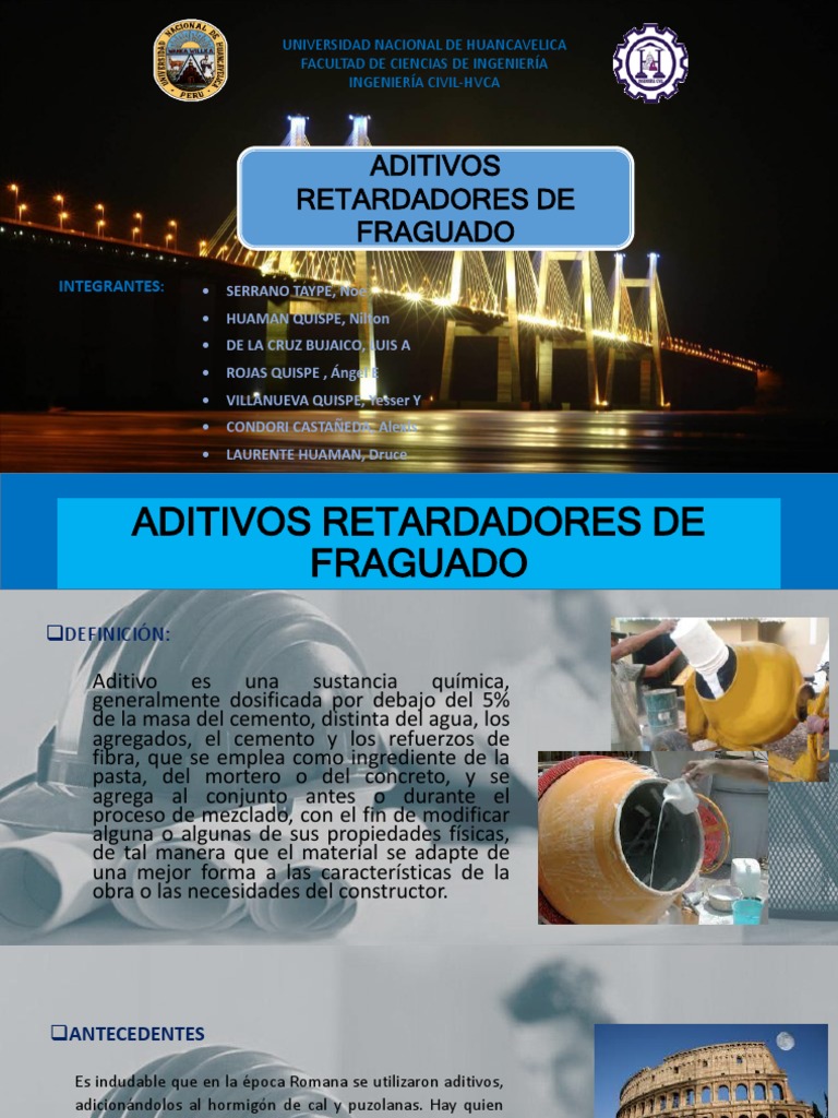 Aditivo Retardadores de Fraguado Yeso Hormigón