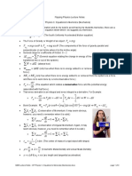 0205 Lecture Notes - AP Physics C- Equations to Memorize Mechanics