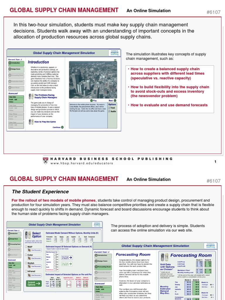 Global Supply Chain Management Simulation | PDF | Supply Chain | Supply ...