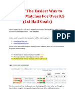 First Half Goals Betting Strategy