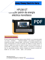 HPU3612T Medidor Portatil de Energia Electrica Monofasico