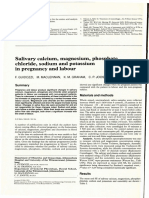 1.8 Salivary Calcium, Magnesium, Phosphate, Chloride, Sodium and Potassium in Pregnancy and Labou