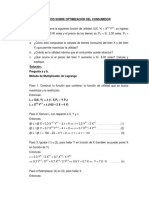 Ejercicios Optimización Del Consumidor