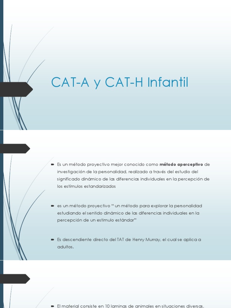 CatA y Cath Infantil Percepción Temor