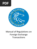 BSP Manual For Foreign Exchange Transactions