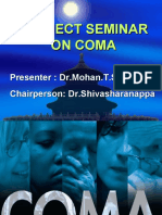 Subject Seminar On COMA by DR - Mohan T Shenoy On 24-8-2009 &amp 31-8-2009