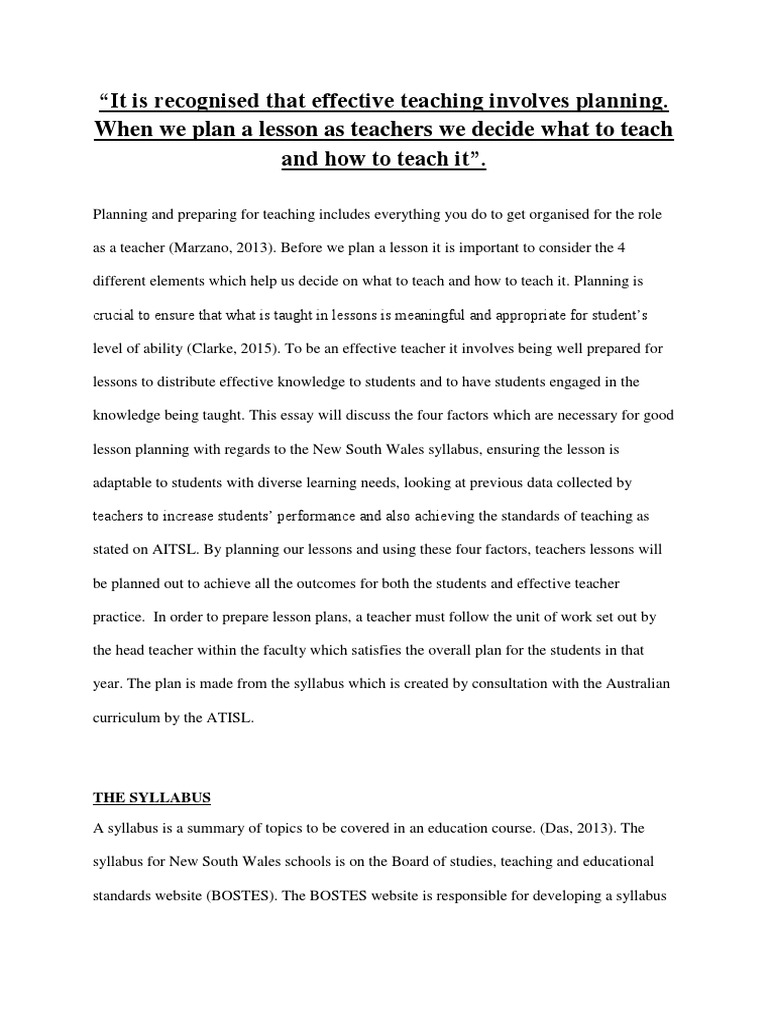 How Teachers Plan Effective Lesson PDF Lesson Plan Teachers