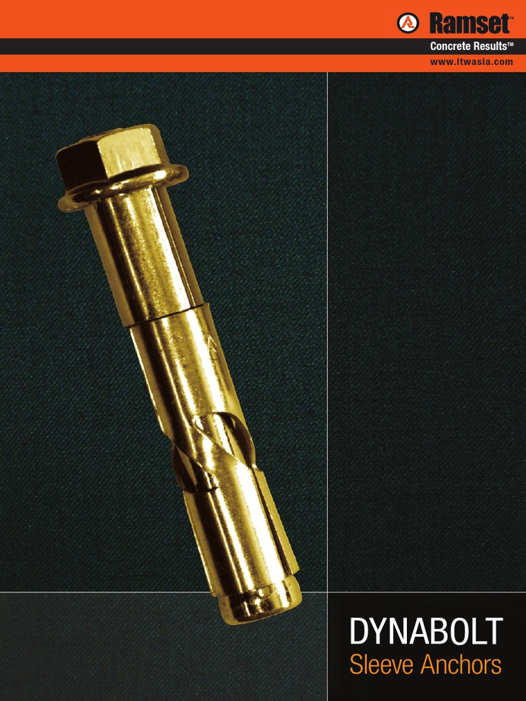 DynaBolt Sleeve Anchors Specifications | PDF | Anchor | Screw