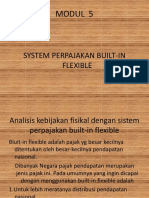 Analisis Kebijakan Fiskal Dengan Sistem Perpajakan Built-In Flexible